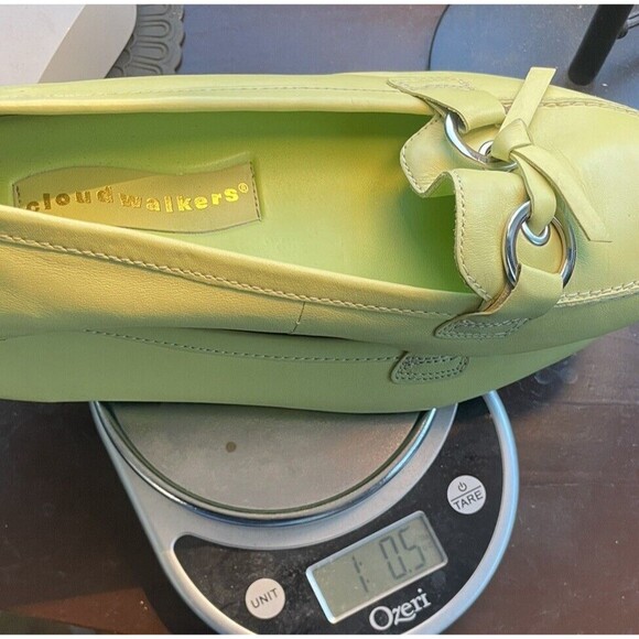 Cloud Walkers Lime Green Newport Leather comfort slip on shoes size 10 wide - Picture 12 of 12